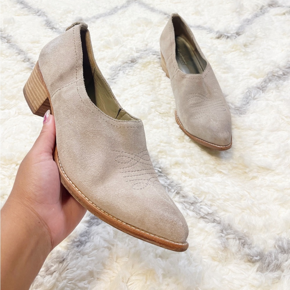 Zadig and Voltaire Parke Cowboy Cowgirl Leather Gray Suede Ankle Boots Mules 10